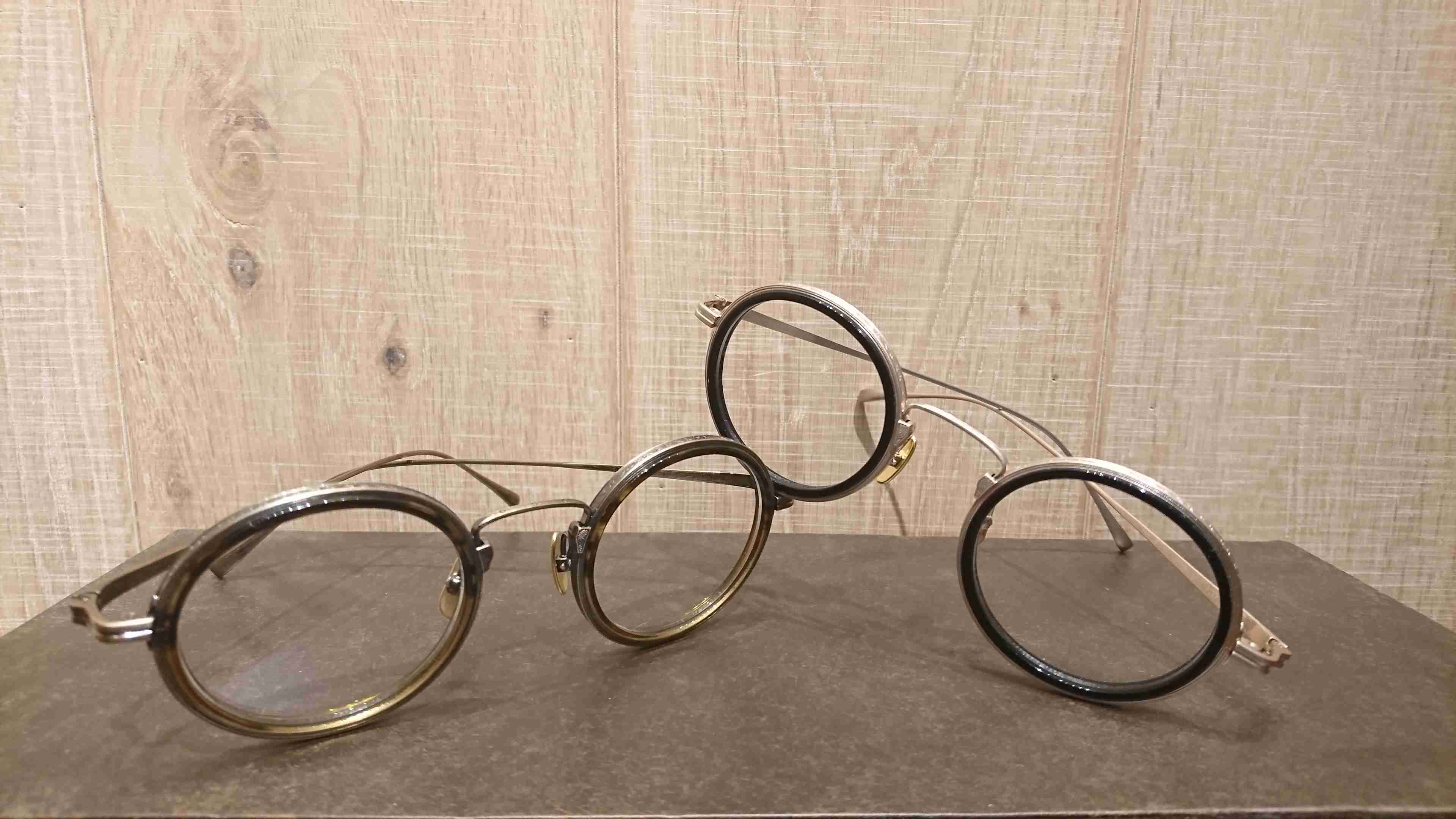 金子眼鏡 ブラックラウンドフレームメガネ 金子眼鏡 ラウンド型