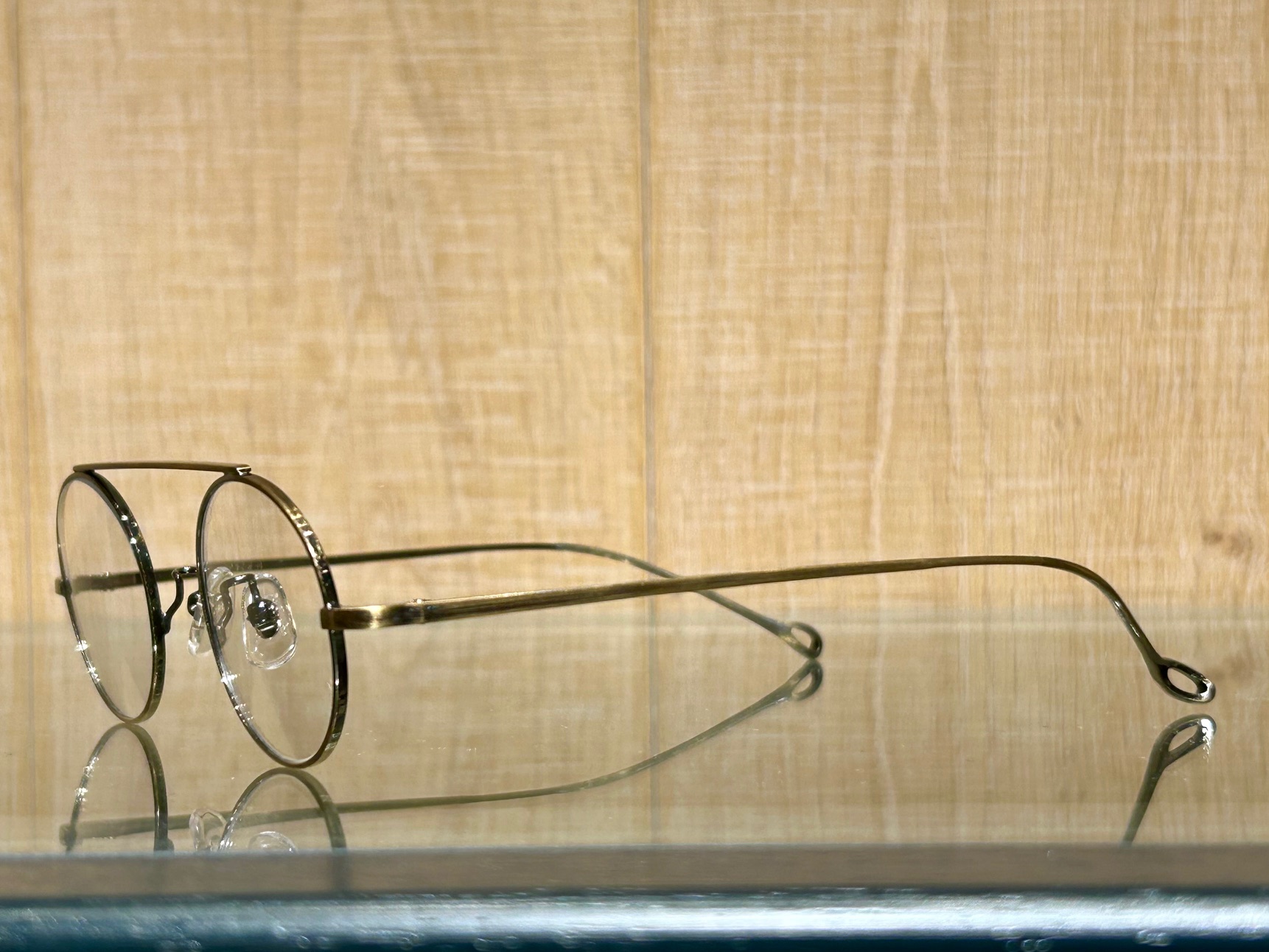 金子眼鏡 ブラックオーバルフレーム井戸多美男作手造T410 MBK